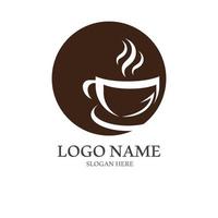 café copo logotipo com vetor estilo modelo