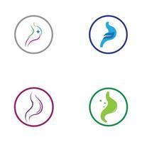 designs de ícones para cuidados com o estômago vetor