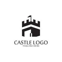 vetor castelo logotipo ícone modelo