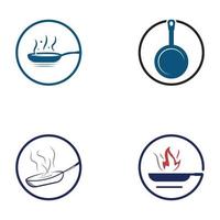 utensílios logotipo para cozinhando com conceito vetor modelo