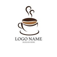 café copo logotipo com vetor estilo modelo