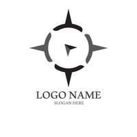 bússola logotipo e símbolo com vetor conceito ilustração modelo