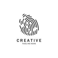 impressão digital abstrato logotipo Projeto para identidade, o negócio cartão, negócios, companhia e tecnologia modelo vetor