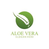 aloés vera logotipo Projeto vetor ilustração modelo