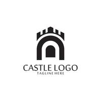 vetor castelo logotipo ícone modelo