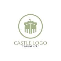 vetor castelo logotipo ícone modelo