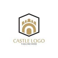 vetor castelo logotipo ícone modelo