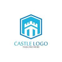 vetor castelo logotipo ícone modelo