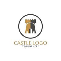 vetor castelo logotipo ícone modelo