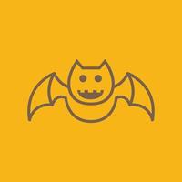noturno animal bastão gordo mosca noite mascote fofa sorrir mínimo moderno logotipo Projeto Projeto vetor