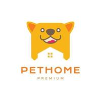 cabeça animais de estimação cachorro canino pata cachorro casa cela sorrir feliz desenho animado mascote colorida logotipo Projeto vetor