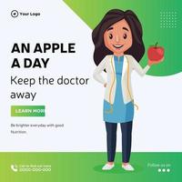 bandeira Projeto do a maçã uma dia manter a médico longe modelo vetor