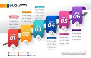 progresso infográfico modelo vetor