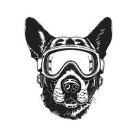 Cocker spaniel cachorro com copos, vetor conceito digital arte ,mão desenhado ilustração