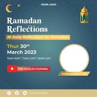 social meios de comunicação postar modelo Ramadhan vetor
