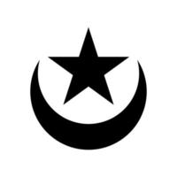 ilustração do uma crescente lua e estrela. islâmico símbolo. islâmico ícones pode estar usava para a mês do Ramadã, eid e eid al-adha. para logotipo, local na rede Internet e poster projetos. vetor