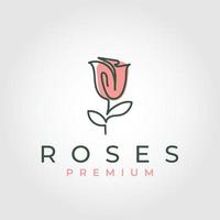 rosa flor simples logotipo símbolo vetor ícone ilustração Projeto