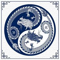 feliz ano novo chinês 2024 dragão signo do zodíaco vetor