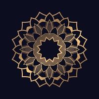 luxo dourado cor ornamental mandala Projeto fundo vetor