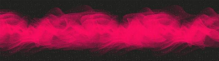 onda sonora digital rosa em fundo preto, tecnologia e conceito de diagrama de onda de terremoto vetor