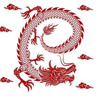 feliz ano novo chinês 2024 dragão signo do zodíaco vetor