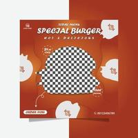 especial hamburguer folheto comida rápida folheto vetor