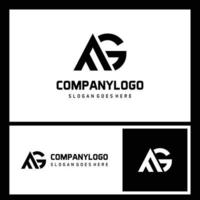 inicial simples logotipo afg vetor
