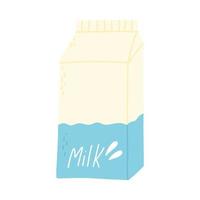 vaca bode leite dentro uma cartão caixa. vetor ilustração. mão desenhado leite pacote isolado branco fundo.