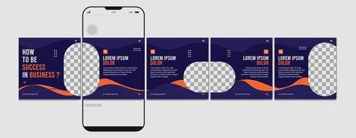 conjunto do carrossel postar modelo, editável carrossel publicar, social meios de comunicação carrossel postar para o negócio vetor