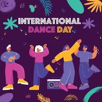 internacional dança dia abril 29 vetor