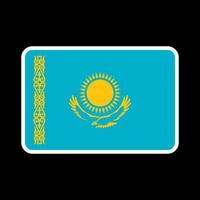 bandeira do cazaquistão, cores oficiais e proporção. ilustração vetorial. vetor