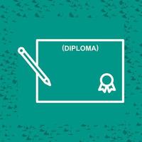 ícone de vetor de diploma