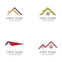 design de logotipo de imóveis, propriedades e construção vetor