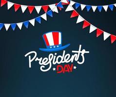 cartão do dia dos presidentes. logotipo do vetor. vetor