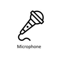 microfone vetor esboço ícones. simples estoque ilustração estoque