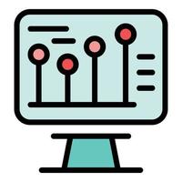 social meios de comunicação marketing conectados ícone vetor plano