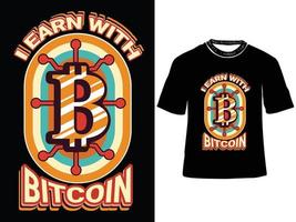 Eu ganhar com bitcoin camiseta Projeto vetor