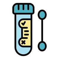 cobiçado cotonete teste ícone vetor plano