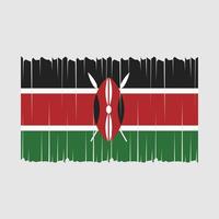 Quênia bandeira vetor ilustração