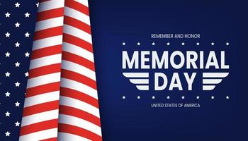 memorial dia dentro América com letras lembrar e honra. vetor