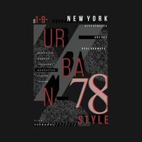 Novo Iorque urbano estilo gráfico t camisa impressão vetor