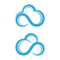 ilustração das imagens do logotipo da nuvem vetor
