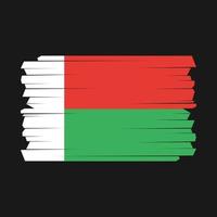 escova de bandeira de madagascar vetor