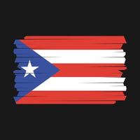 pincel de bandeira de porto rico vetor