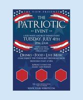 patriótico 4º do Julho folheto modelo - EUA independência dia folheto vetor