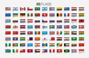 88 bandeiras nacionais com nomes