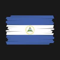 escova de bandeira da nicarágua vetor