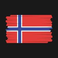 escova de bandeira da noruega vetor