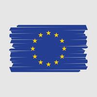 escova de bandeira europeia vetor