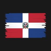 vetor de escova de bandeira da república dominicana